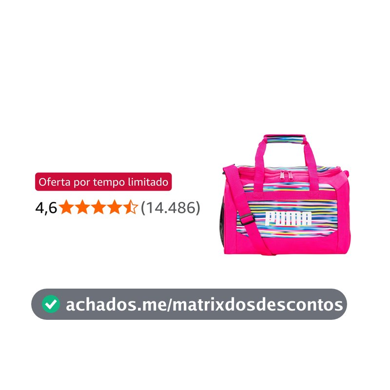 PUMA Bolsa esportiva Evercat Transformation infantil, Rosa/Multi, tamanho nico