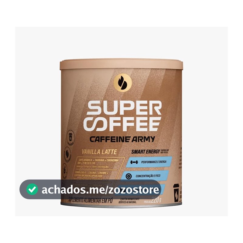 SuperCoffee Vanilla Latte - Classic Size (220g) - Caffeine Army