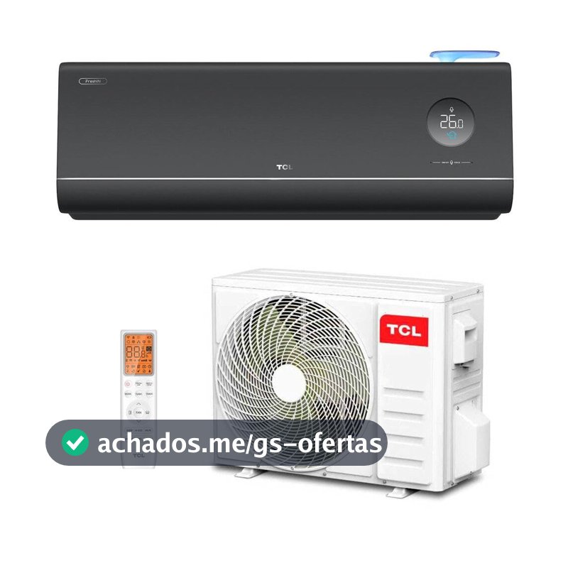 Ar Condicionado Split Hi Wall TCL FreshIN 3.0 Inverter Preto 18.000 Btus Frio 220v R-32