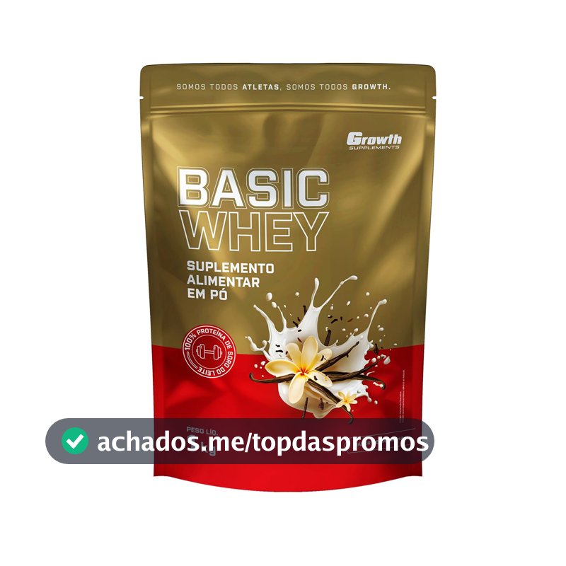 Growth Supplements - Basic Whey 1kg Growth Supplements - Baunilha