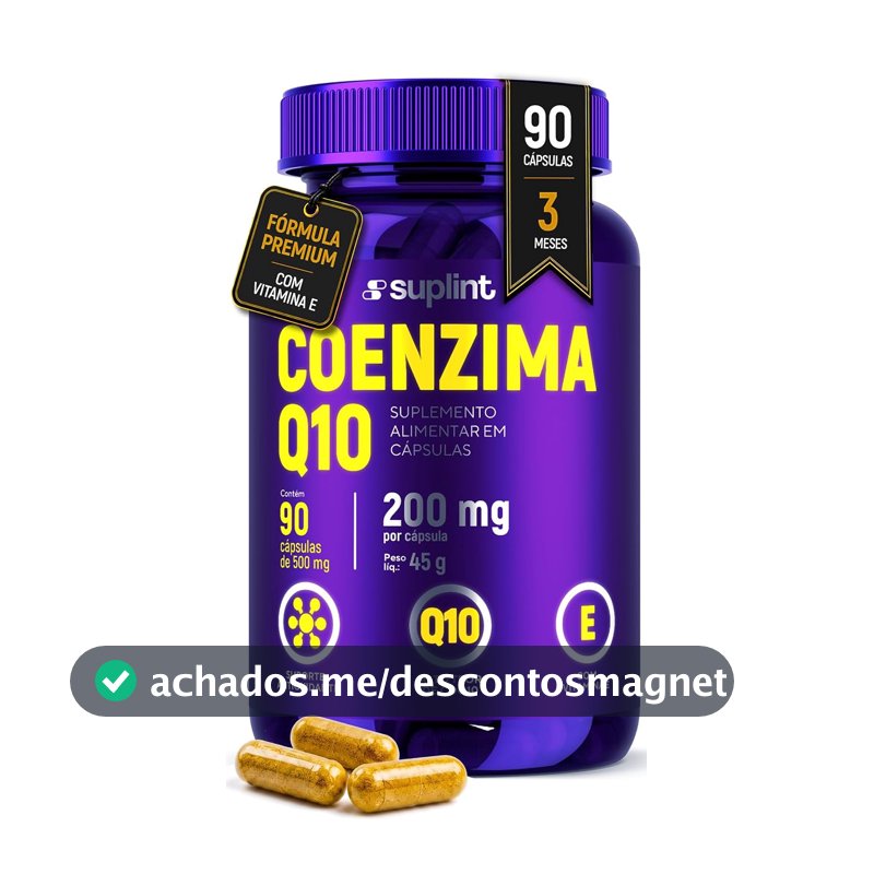 Coenzima Q10 200 mg com Vitamina E – Suplemento Antioxidante Vegano