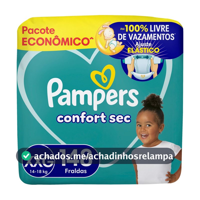 Fralda Pampers Confort Sec Tamanho XXG 148 Unidades