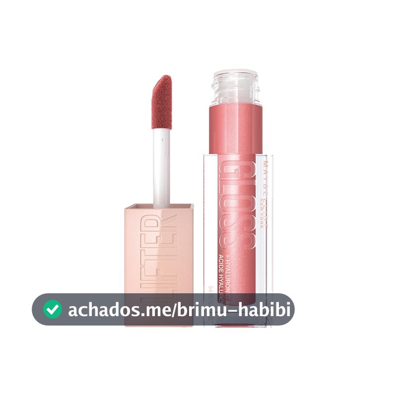 Maybelline NY Lip Lifter Gloss Brilho Labial com Ácido Hialurônico, Promove Lábios Volumosos, Hidratados e Cheios de Brilho, Aplicador XL para Make Glow, Cor Moon, 5.4ml