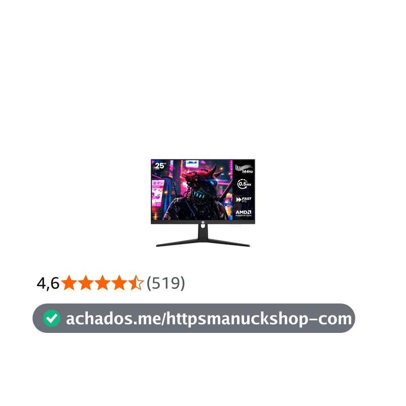 Haiz Monitor Gamer 25'' 144hz 0.5ms 1920x1080 Adaptative Sync FHD HDMI/DP IPS VESA