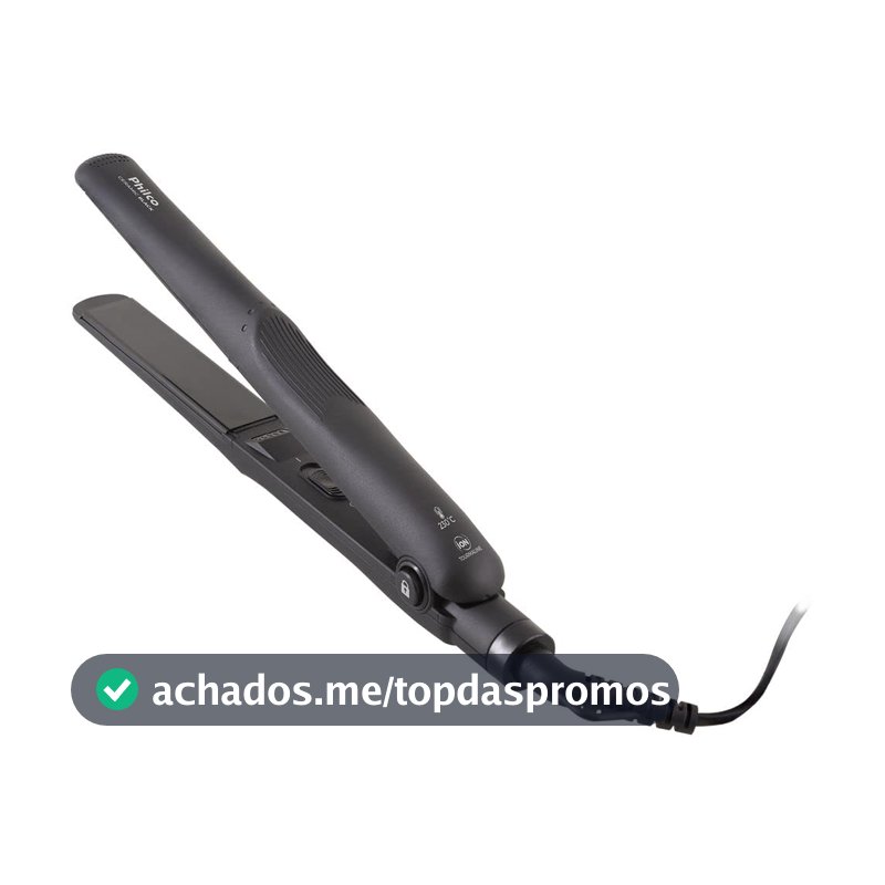 Prancha Ceramic Black PPR08, Philco, Bivolt
