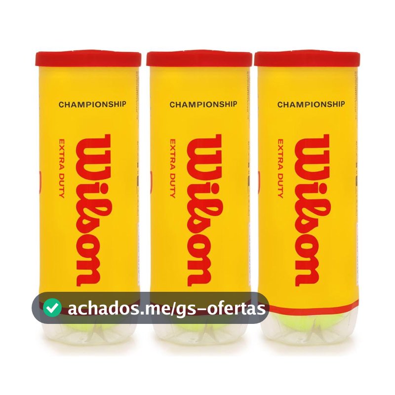 Bola De Tenis Wilson Championship - Pack 09 Bolas - 03 Tubo