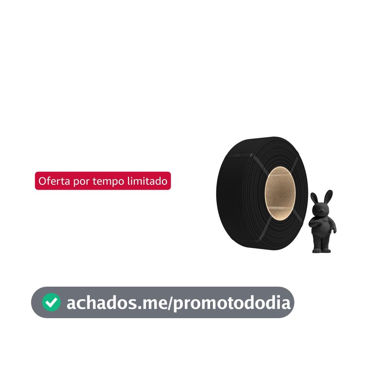 Creatorally Filamento PLA Fosco Alta Velocidade 1,75mm 1kg Preto Refil