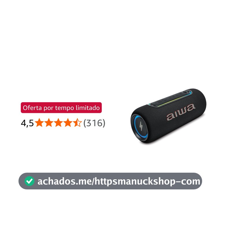 Caixa de Som Speaker AIWA SP-05-LB 30W Bluetooth IPX5