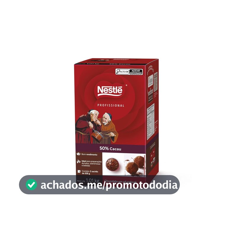 Chocolate em Pó Dois Frades, 50% Cacau, 1kg