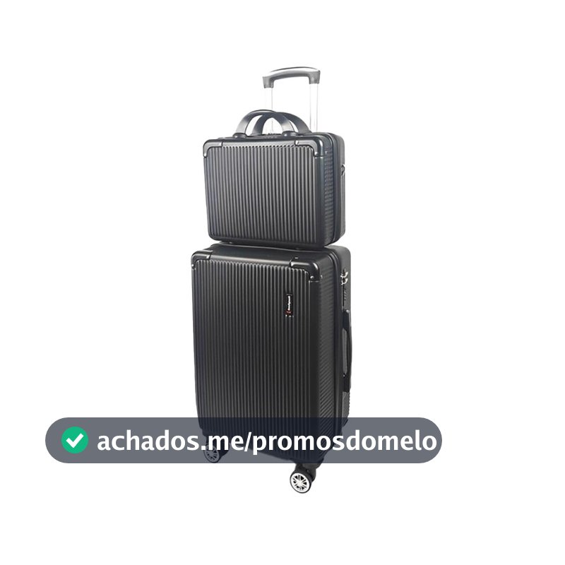 Mala de Bordo 10kg com Frasqueira Bagagem de Mão Expansivel Aprovada ANAC com 4 Rodas duplas 360° Cadeado AntiFurto TSA Mala de Viagem Alça Lateral com Divisória, Leve Resistente (Preto)