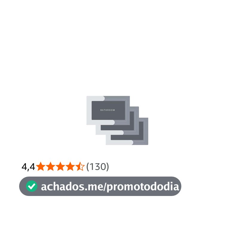 Kit 3 Tapetes Mágicos Para Banheiro Antiderrapante Super Absorvente