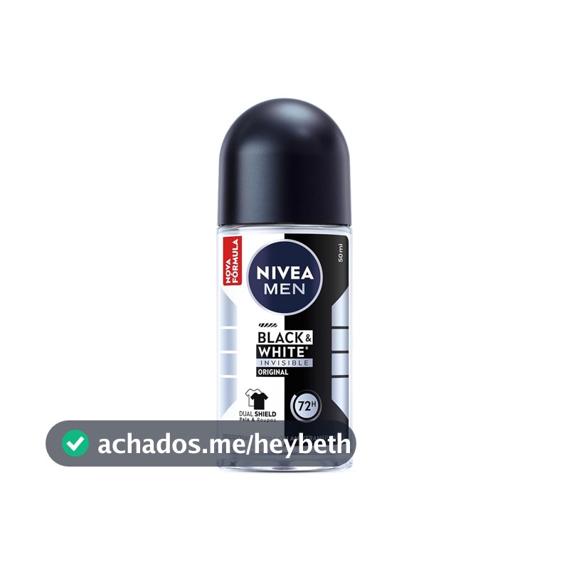Desodorante Antitranspirante Roll-on Nivea Men, Invisible, 50ml