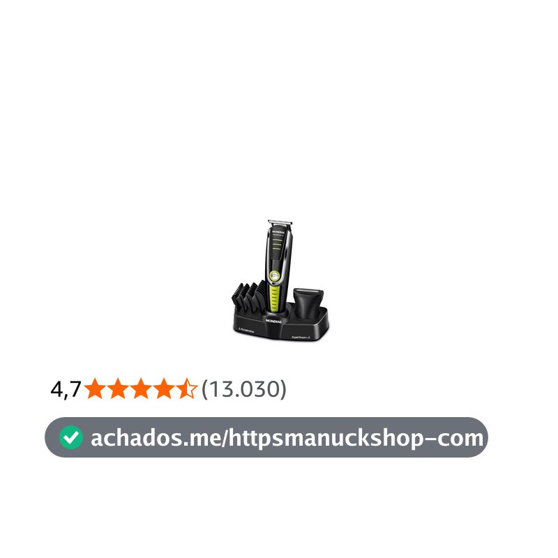 MONDIAL Aparador de Pelos Super Groom 06, Preto/Verde, 6W, Bivolt - BG-04