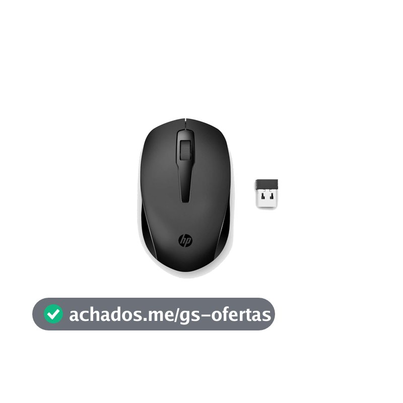 Mouse Sem Fio HP 150 - Sensor óptico de 1600 DPI, Conexão 2,4 GHz com Receptor USB, Design Ambidestro Ergonômico e Rolagem com Função Dupla (2S9L1AA)