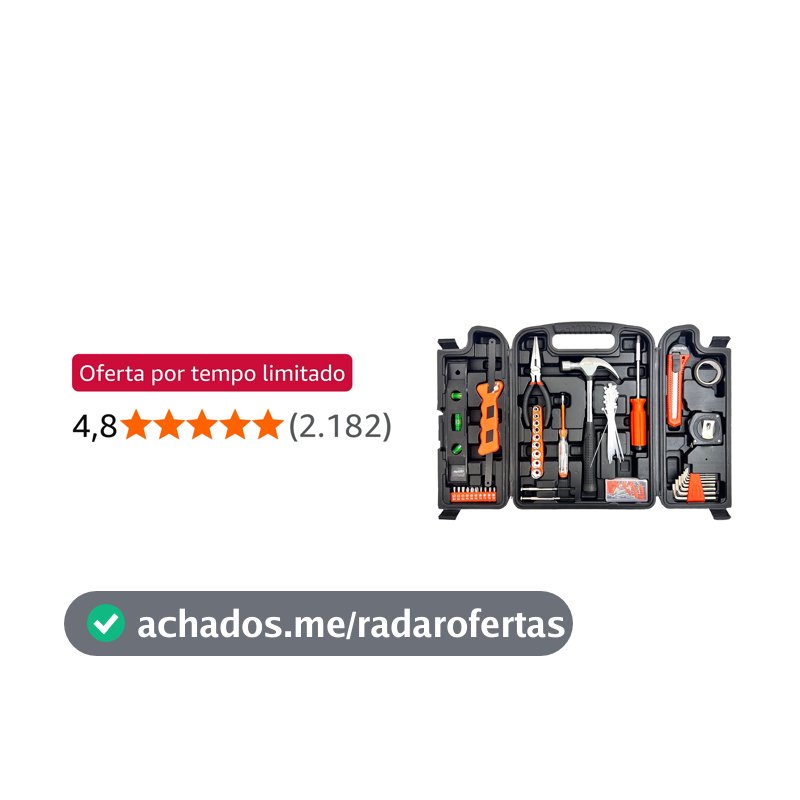 Sparta Maleta de ferramentas kit com 165 peças