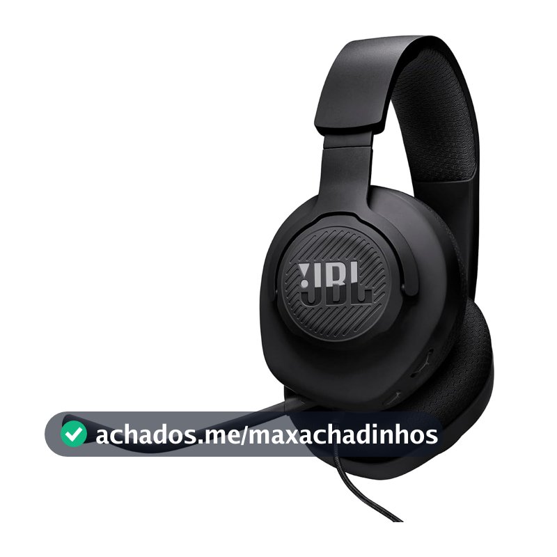 JBL, Fone de Ouvido Com Fio, Quantum 100M2, Headset Gamer, Over Ear, Microfone Removível - Preto