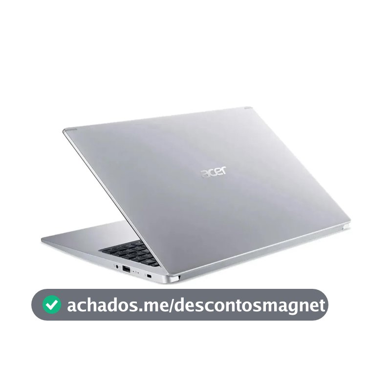 Notebook Acer Aspire 5, AMD Ryzen 5 5500U, 8GB RAM, SSD 256GB, Tela 15.6" FHD IPS, Prata, A515-45-R1AC