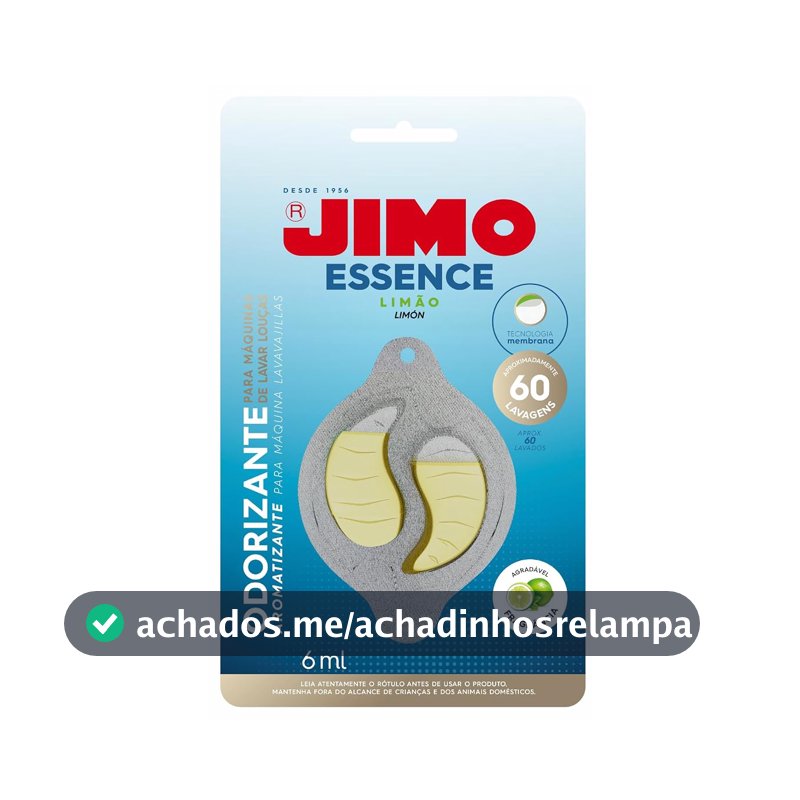Jimo Essence Elimina Odores e Mal Cheiro Máquina Lava Louça 60 Lavagens Fragrância Cítrica Fresca