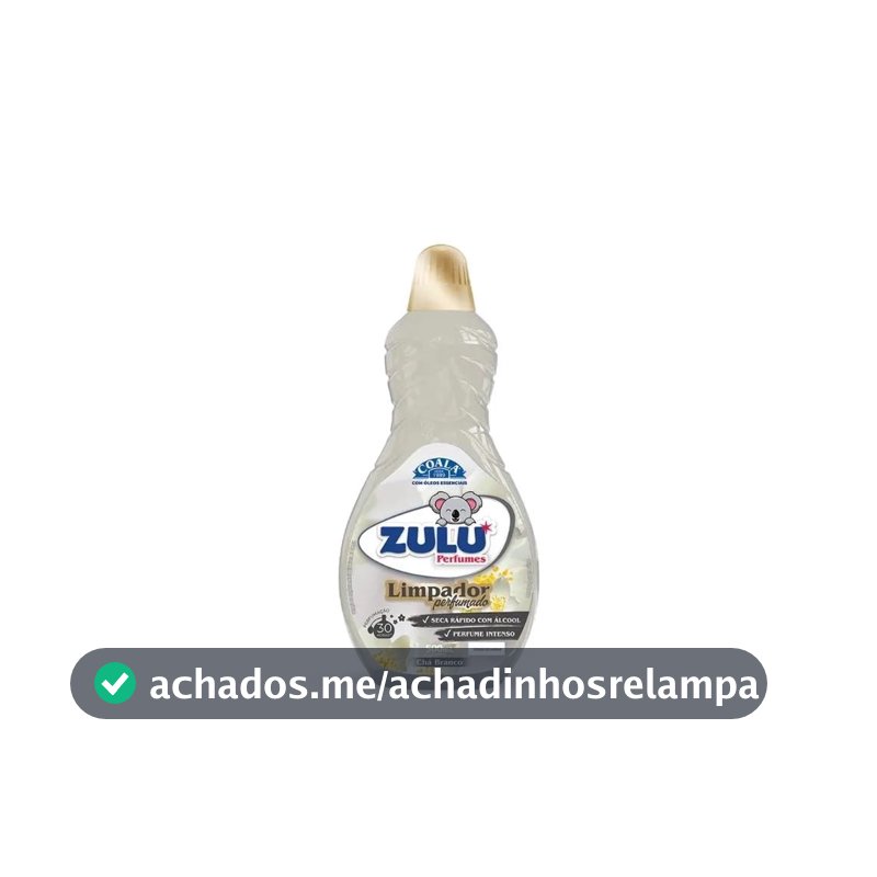 Zulu Perfumes Limpador Perfumado 500ml Cha Branco