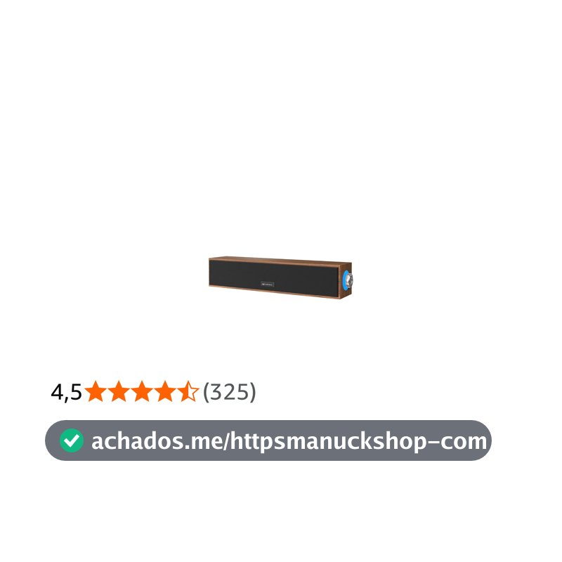 C3Tech SoundBar SB-30BW Marrom, Estilo retro e acabamento de madeira, Audio 2.0 USB, conexao de audio p2 3,5mm