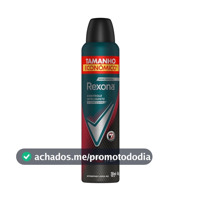 Rexona Antitranspirante Masculino Aerossol Antibacterial e Invisible 250 ML, Leve Mais Pague Menos, Embalagem Pode Variar