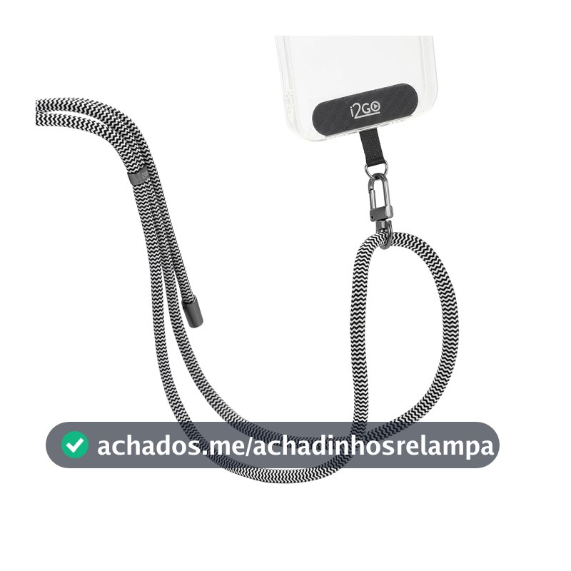 i2GO, Cordão para Smartphone Preto com Branco