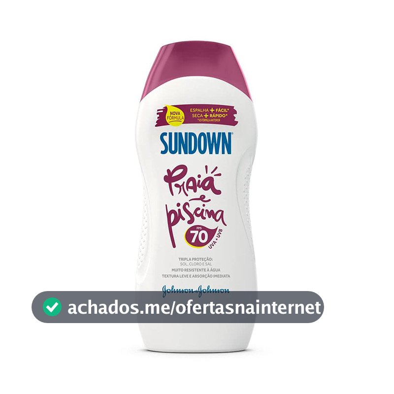 Protetor Solar Corporal em Creme Sundown Praia e Piscina, FPS 70, 200ml