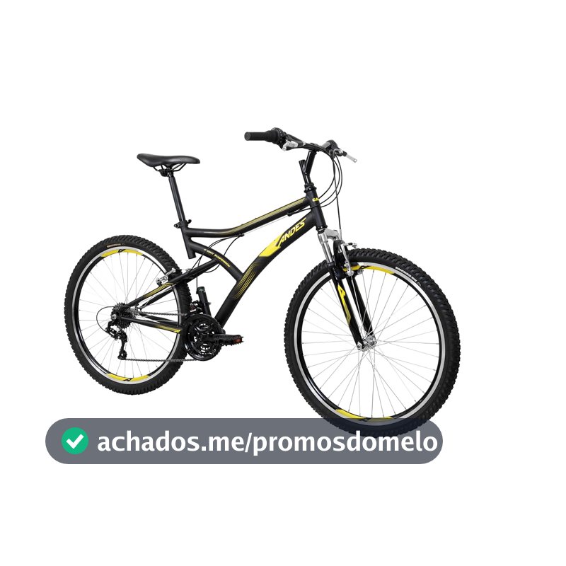 Bicicleta Caloi Andes Aro 26, 21 Marchas, Grip Shift, Suspensão Dianteira 30mm, Freio V-Brake, Cidade, Passeio e Lazer