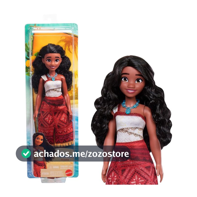 Boneca Moana 2 Princesa Disney Mattel. Articulada, com roupas e acessórios do filme. Presente criativo e inspirador para crianças a partir de 3 anos.