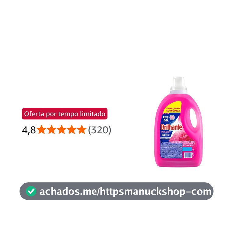 Brilhante Lava-Roupas Líquido Perfume e Cuidado Extraordinário 5L