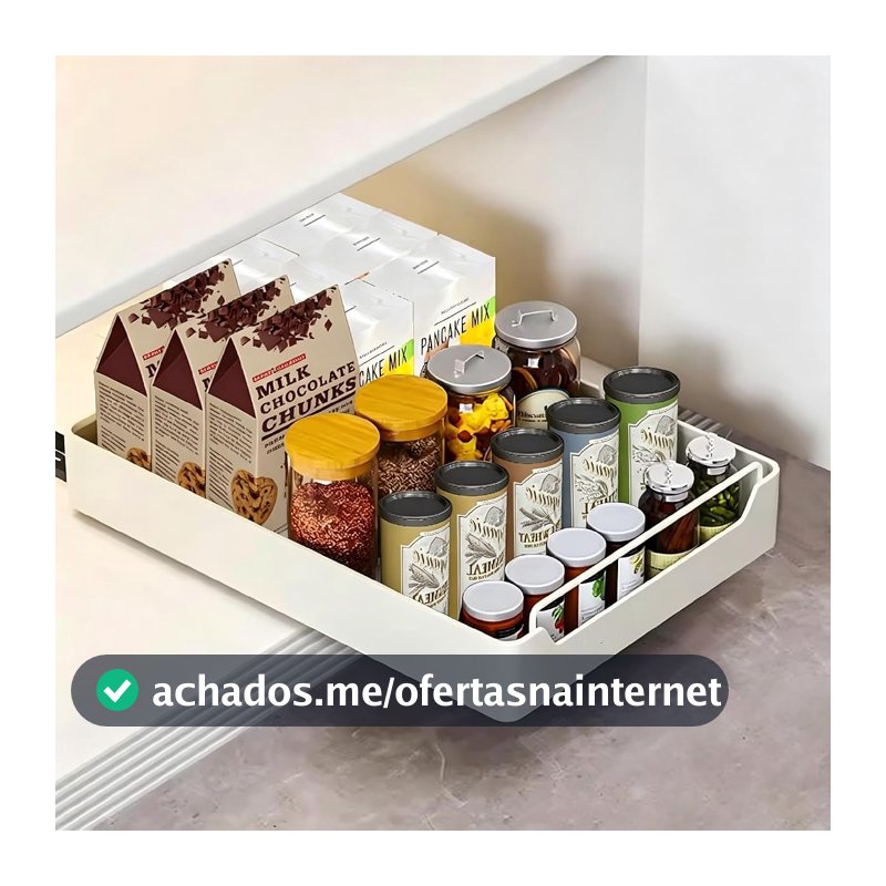 BEMMY Organizador De Prateleiras Deslizantes, Gavetas Removíveis De 40x30cm Serviço Pesado Para Armários, Prateleiras Deslizantes Removíveis E Adesivas Para Cozinha, Quarto, Despensa (1 Pacote)