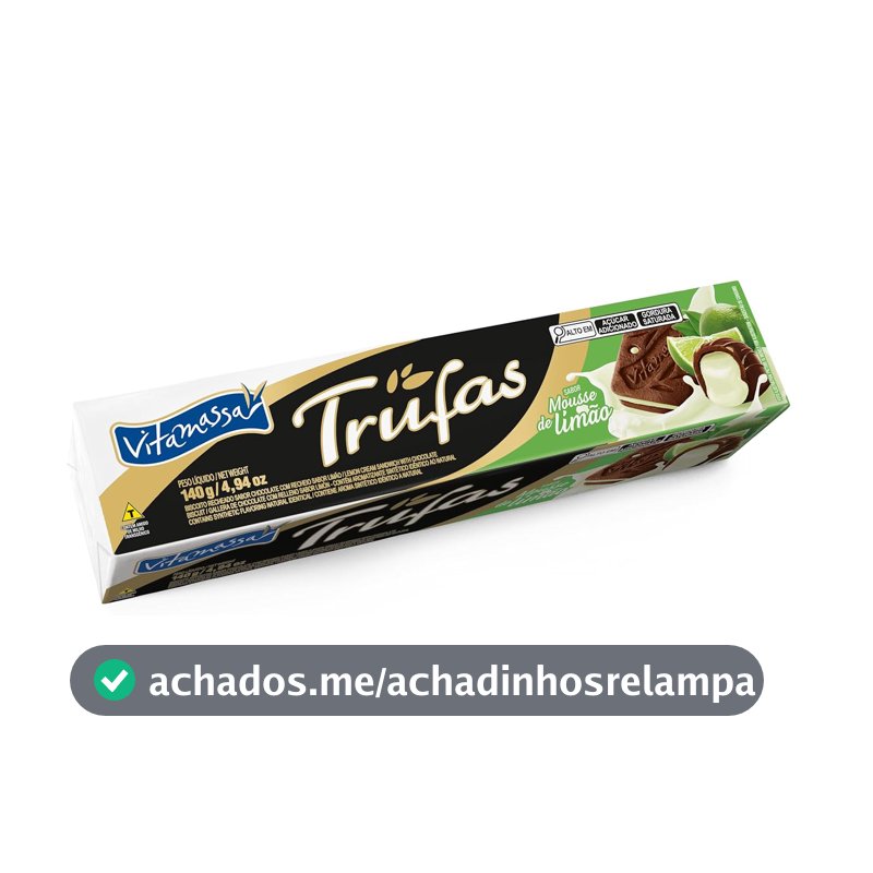 Vitamassa Biscoito Trufas Sabor Mousse de Limão 140g
