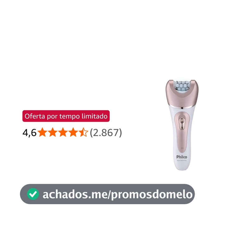 Philco Depilador PDP02R Aqua Deluxe Plus 9 em 1 Sem Fio Bivolt Rosa e Branco Capa massageadora