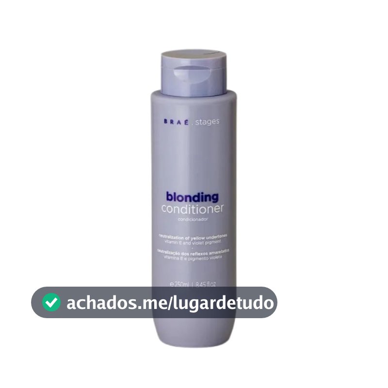 Braé Condicionador Loiro Matizador 250ml - Stages - Neutraliza Amarelo, Hidratação Profunda e Brilho Intenso