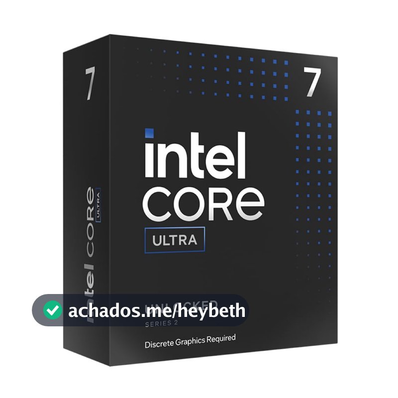 Processador Intel Core Ultra 7-265KF Arrow Lake (LGA 1851/20 Cores / 20 Threads / 3.9 GHz (5.5 GHz Turbo) / 30MB) S/Cooler S/Vídeo