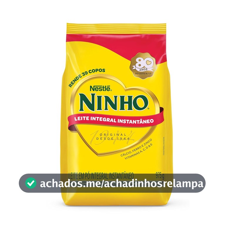 Leite em Pó Ninho Integral Instantâneo Sachê 975g