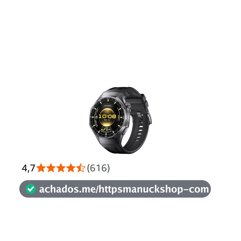 Smartwatch, HUAWEI WATCH GT 6 Pro 46mm, Bateria com Autonomia de Até 21 Dias, Mais de 100 Modos Esportivos, Corrida de Trilha, Ciclismo, Análise de ECG, Compatível com iOS e Android, GPS, Preto