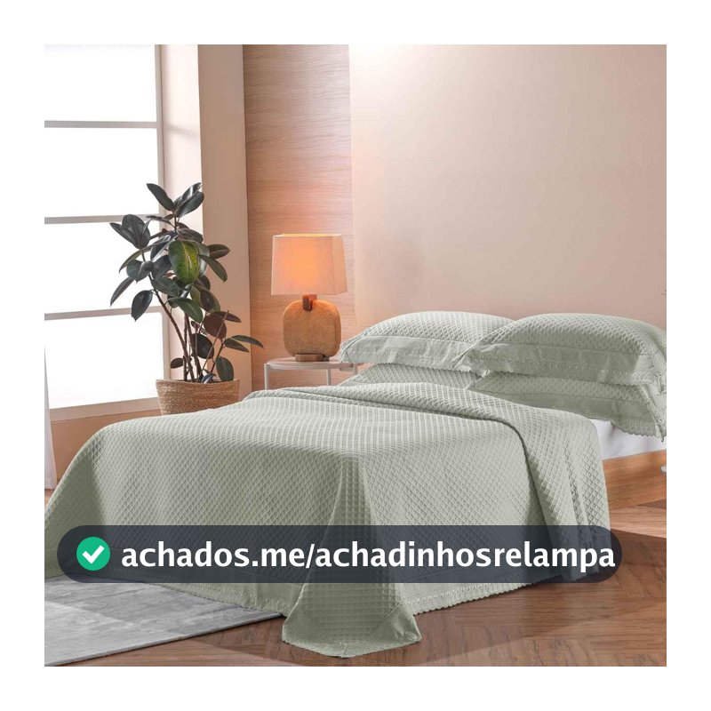 Appel Home Kit Colcha Casal Bordada Premium com 2 Porta Travesseiros – Microfibra Macia e Elegante 85g/m² - Orvalho