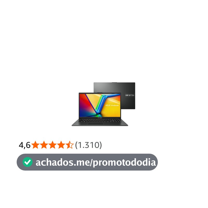 Notebook ASUS VivoBook Go 15, AMD RYZEN 5 7520U, 8GB, 512GB SSD, KeepOS/Linux, Tela 15,6" FHD, Mixed Black - E1504FA-NJ732