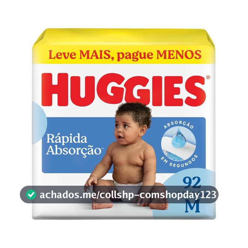 Huggies Fralda Tripla Proteção M 92 Un