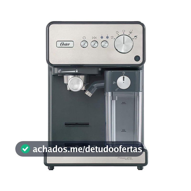Cafeteira Espresso Oster PrimaLatte Inox para Cápsula, Pó e Sachê