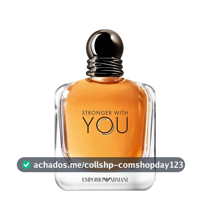 Armani Beauty, Stronger With You Eau de Toilette, Giorgio Armani Perfume Masculino, Fragrância Fougère Amadeirada com Notas Sálvia, Castanha, Baunilha e Lavanda