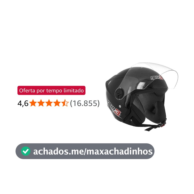 CAPACETE ABERTO PRO TORK NEW LIBERTY 3 SOLID PRETO TAM. 56