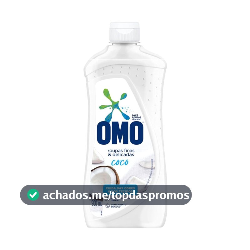 OMO Roupas Finas E Delicadas - Sabão Líquido Coco 900Ml