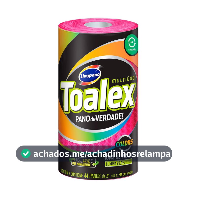 Limppano Toalex Roll Colors Rosa - 44 Panos