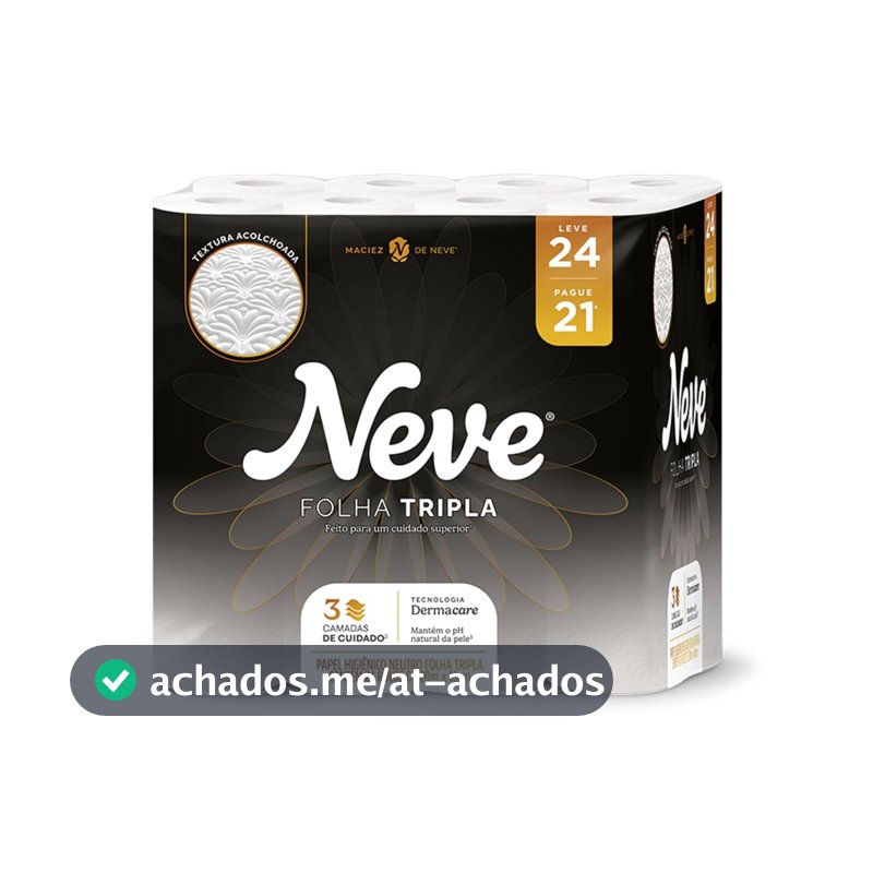 Papel Higiênico Neve Supreme Folha Tripla Leve 24 Pague 21 20 Metros