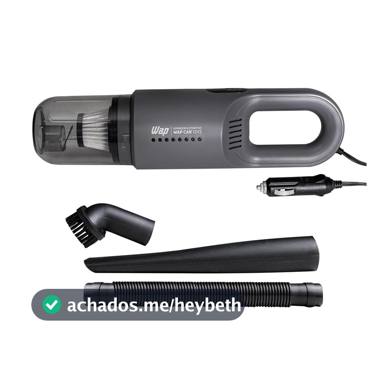 WAP Aspirador de Pó Automotivo Car 12V2, Portátil, 420ml, com Recipiente Removível e Filtro Lavável, 180W 12VDC