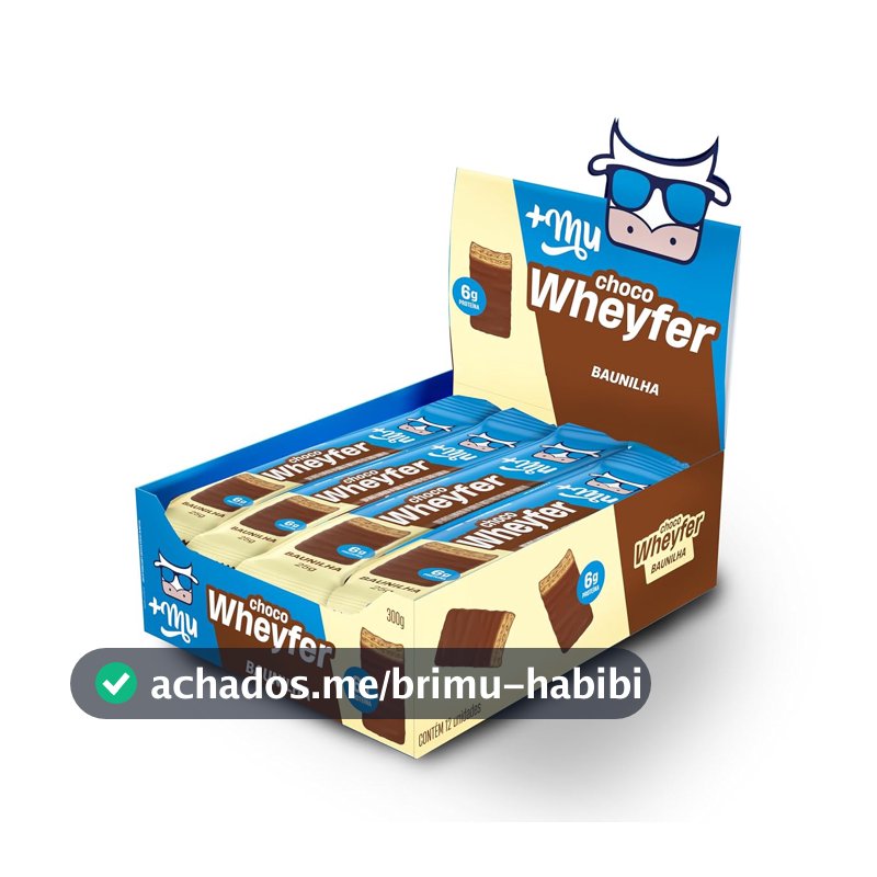 +Mu Chocowheyfer Proteico Sabor Baunilha - Display com 12 unidades - 300g