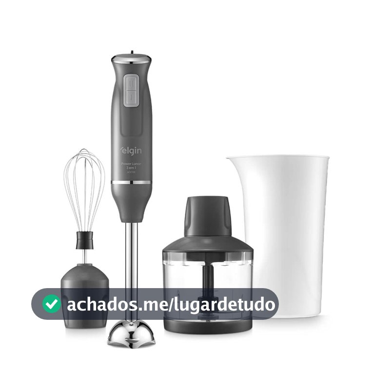 Mixer Power Inox 3 em 1 600W Elgin Lunar 110V - Mixer, triturador e batedor