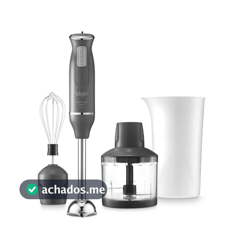 Mixer Power Inox 3 em 1 600W Elgin Lunar 110V - Mixer, triturador e batedor